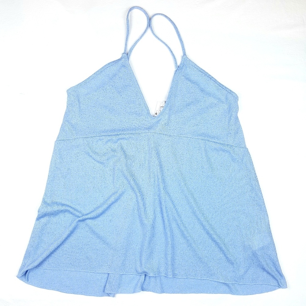 Zara Spaghetti Strap Deep V Neck Swing Tank Top